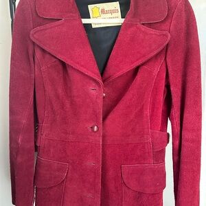 Vintage 60s/70s Red Suede Jacket